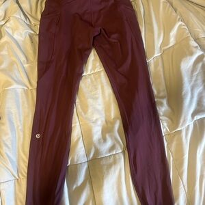 Lululemon Athletica Burgundy Leggings